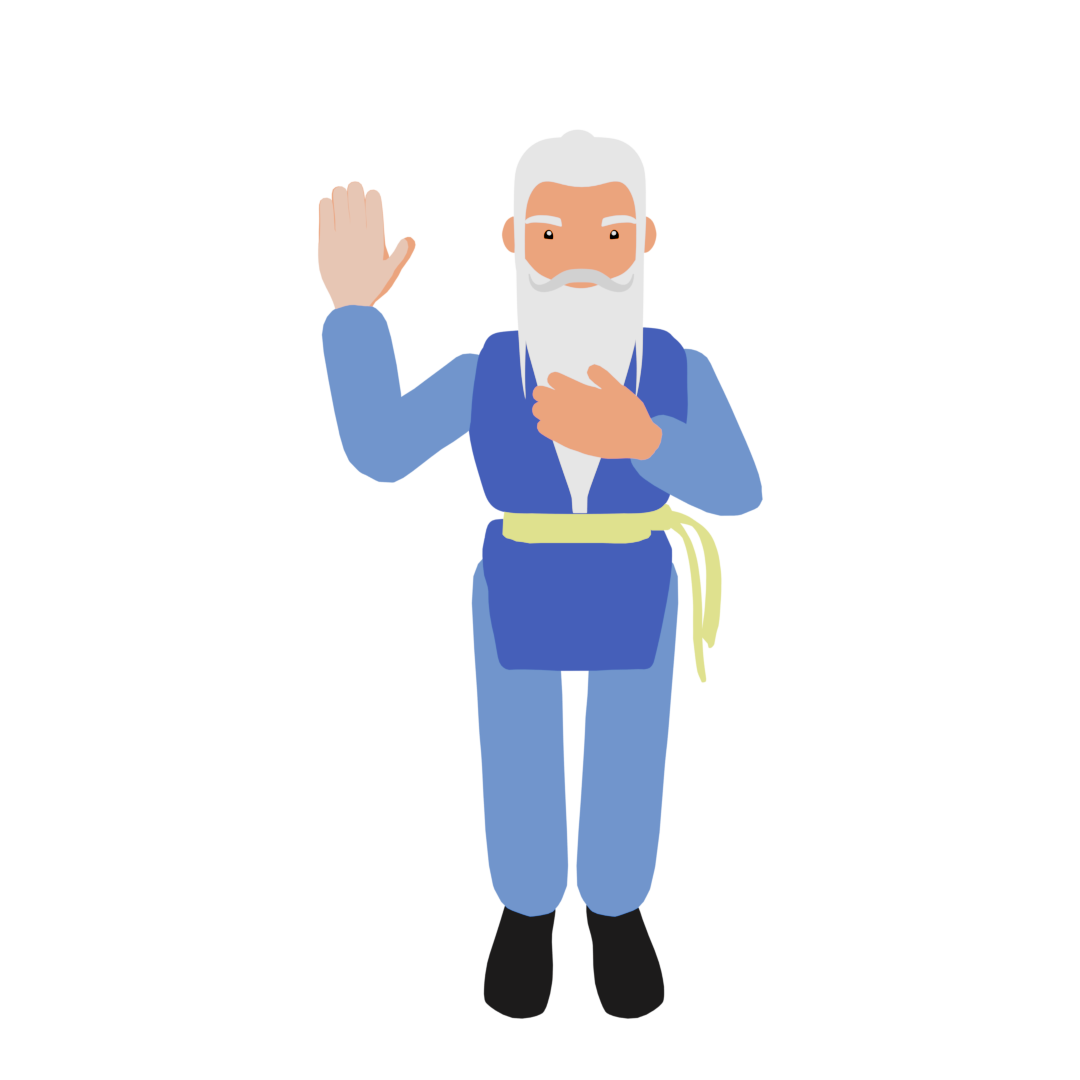 Mascot making a promise