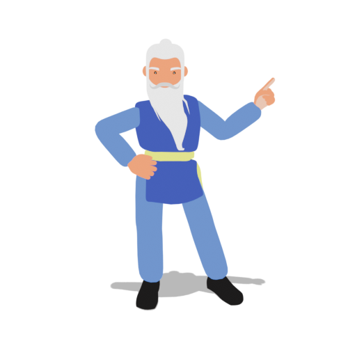 The Adrosaga guide pointing towards the Become a partner button.